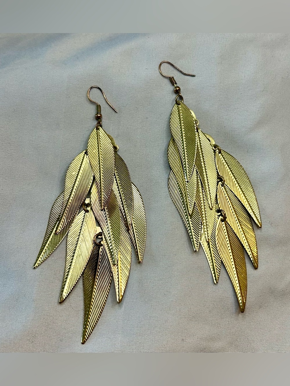 Gold Leaf Cascade Dangle Earrings - Women Jewelry
